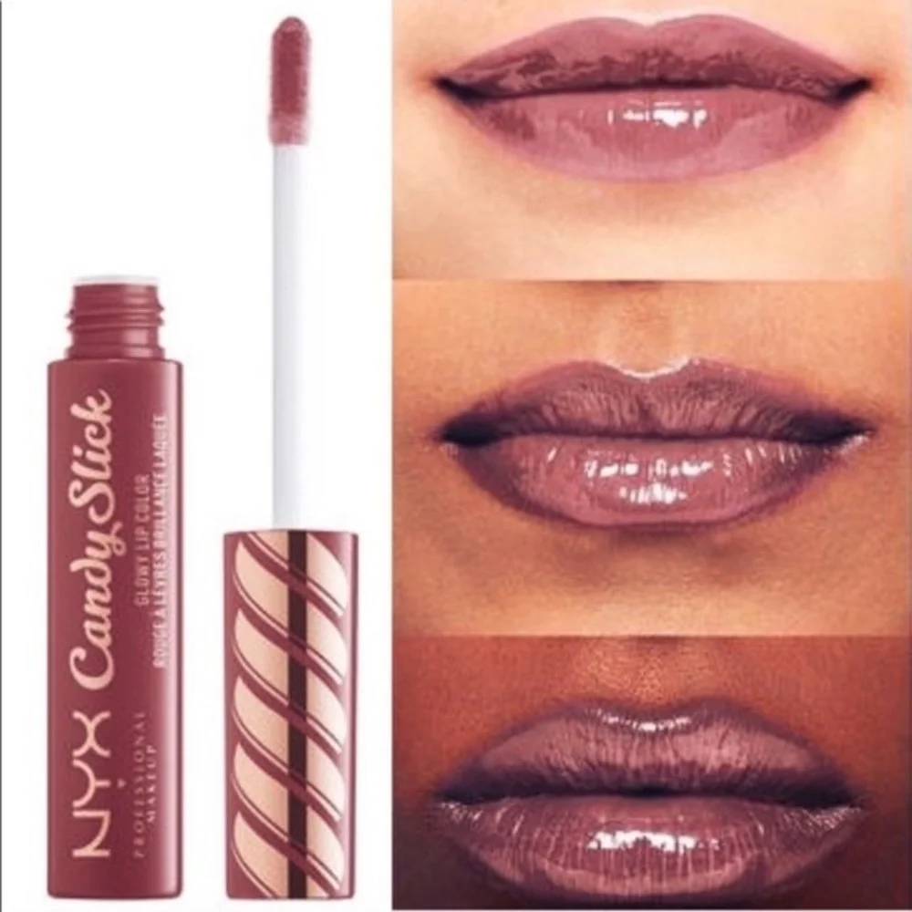 NYX Lip candy slick glowy S’More Please​ neutral pink mauve NWT gloss lipstick
